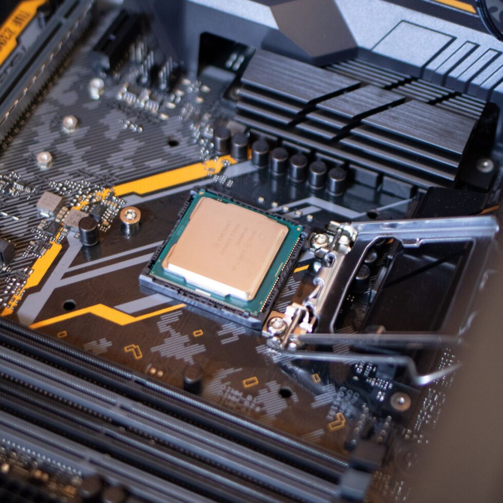CPU auf einem Mainboard